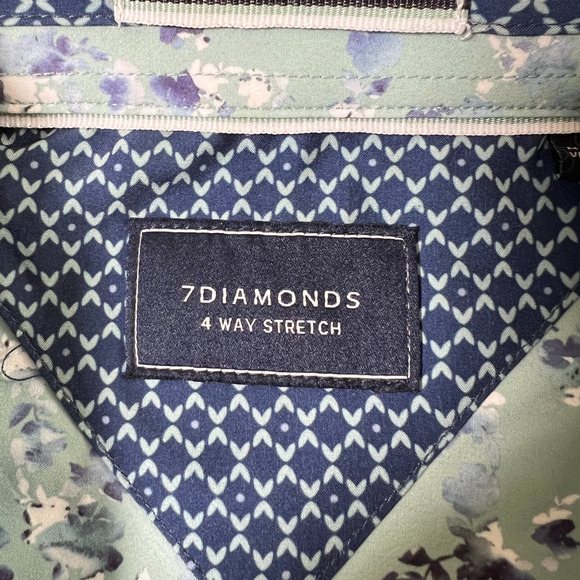 7 Diamonds Mens Give Me Love 4-Way‎ Stretch Performance Shirt Size Small Office - Picture 6 of 7